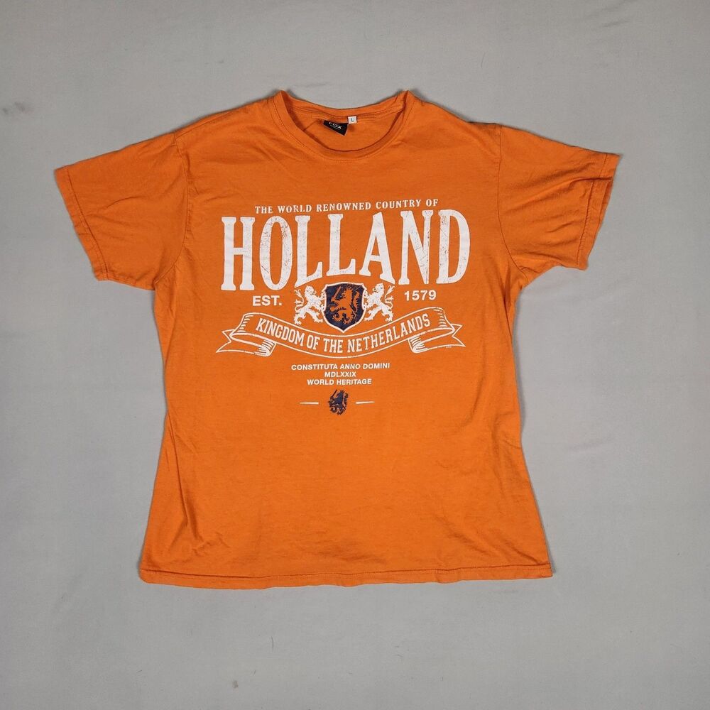 FOX Originals Holland Netherlands Orange T-Shirt Men’s Size L